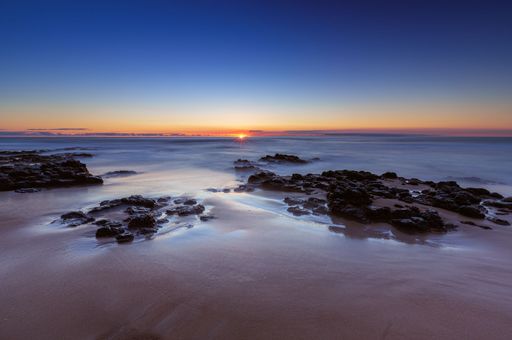 The sunset at the Bunbury beach in Western Australia