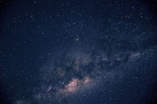 The Milky Way galaxy on the starry night sky - the beautiful universe background