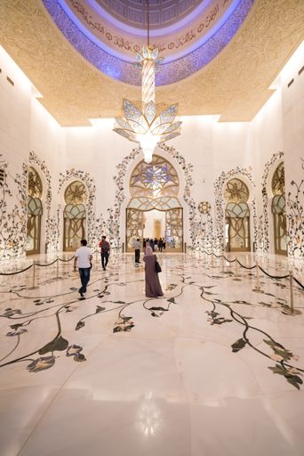 Abu Dhabi, United Arab Emirates, August 09, 2018, The Sheikh Zayed Grand Mosque Center (SZGMC) was established by decree number 18 the year 2008