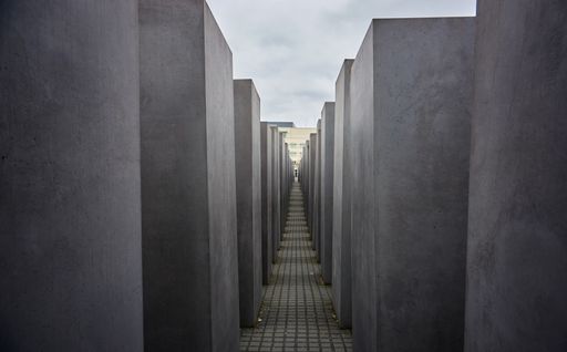 The walking path in the Holocaust memorial in Berlin - perfect for an article about the Holocaust