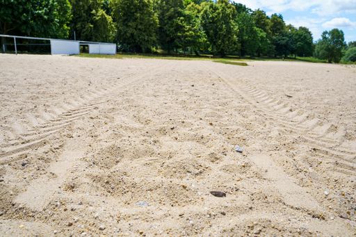 A closeup shot of sand, ground texture