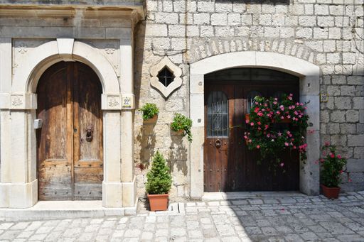 An old house in Cusano Mutri, a medieval village in the province of Benevento in Campania
