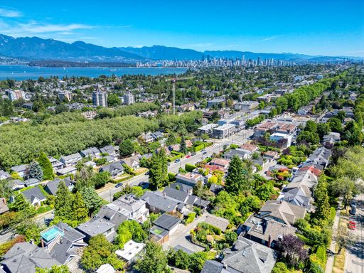An aerial view of Vancouver north shore
