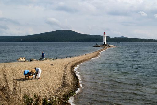 A lighthouse near city centre, Vladivostok, Russia