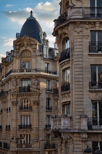 A vertical shot of the beautiful architecture of Paris. France.