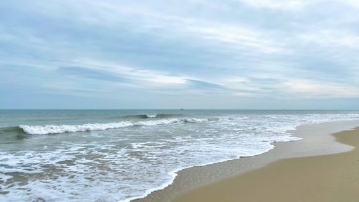 The beautiful seaside on a cloudy day