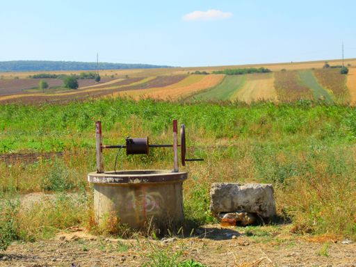 Picture of Traditional water well used in rural Romania since the medieval times to draw water.