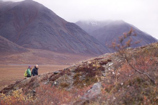 Hiking in the Brooks Range while staying at Caribou Cabin on the headwaters of the Alatna River in Gates of the Arctic National Park.