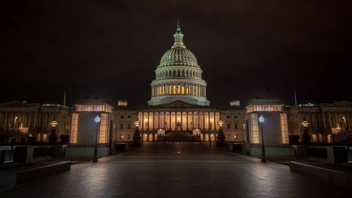 The United States Capitol Building Washington D.C. at night