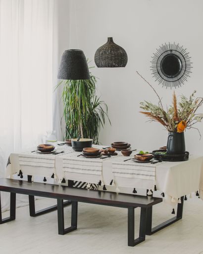 An elegant table display set in the house