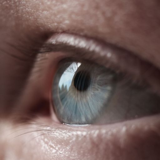 A closeup shot of blue human eye