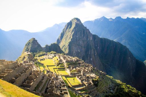 A breathtaking view of the ruins of Machu Picchu in Peru