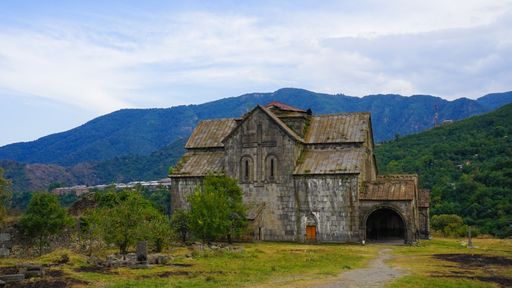 A beautiful shot of the Akhtala Monastery from Akhtala in the Lori province of Armenia