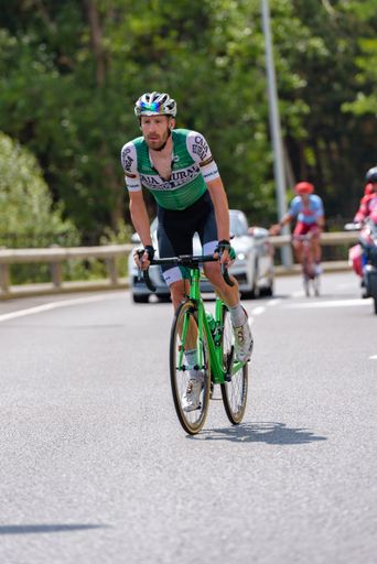 Canillo, Andorra - September 1, 2019: Cyclist during stage 10  of La Vuelta 2019 in Canillo, Andorra.
