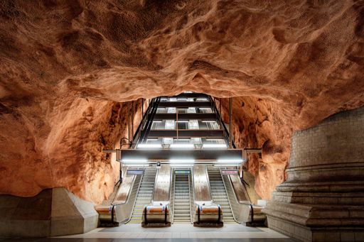 The Radhuset station on the subways in Stockholm, Sweden