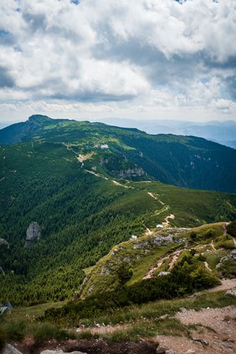 A vertical shot of Ceahlau National Park, Romania