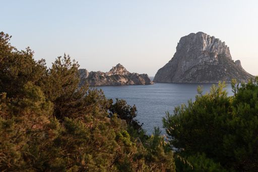 A scenic shot of the Es Vedra Island in Spain