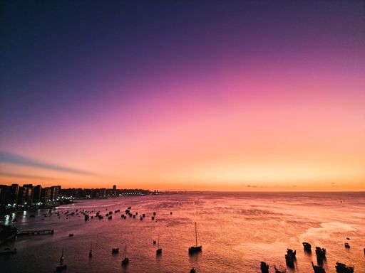 beautiful Sunset in Fortaleza beach