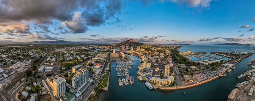 The beautiful panoramic view of Townsville, Queensland, Australia.