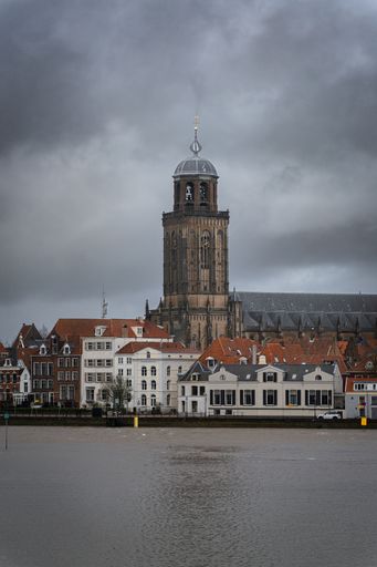 A vertical shot of the St Lebuinus Church in Deventer, Netherlands