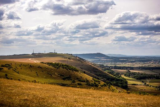Beautiful natural view of Devil's dyke in south downs national park in Brighton, UK
