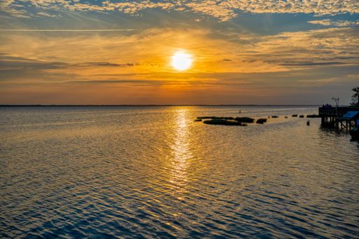 A beautiful view of sunset over the sea