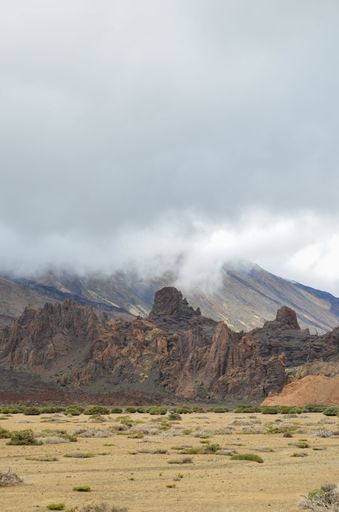 Cloudy Day in El Teide National Park Tenerife Canary Islands Spain