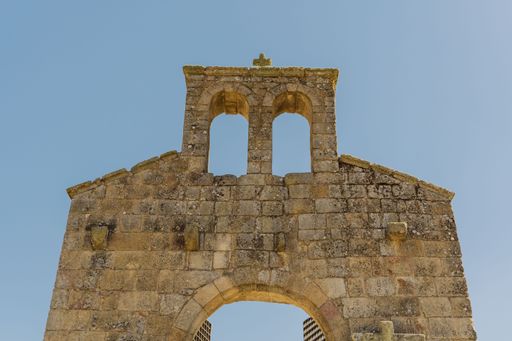 The ancient castle against the blue sky in Castelo Mendo, Portugal