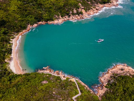 An aerial view of Cheung Chau, Hong Kong