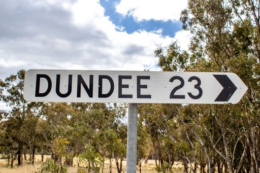 A Directional Sign, Dundee 23 Km out near Emmaville, New South Wales, Australia