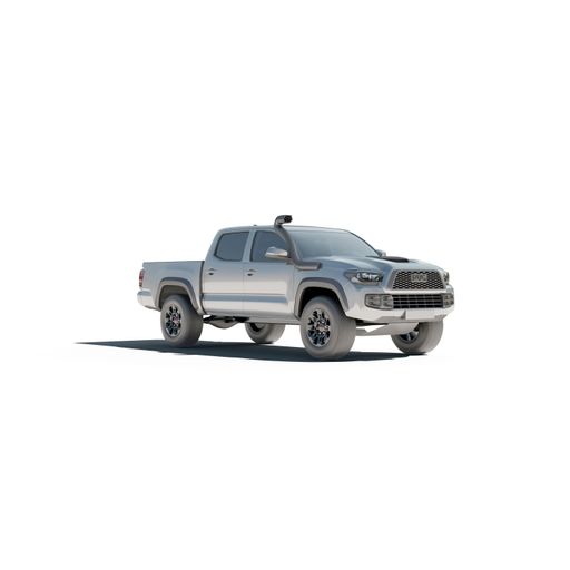 A 3D rendering of a blue car isolated on the white background