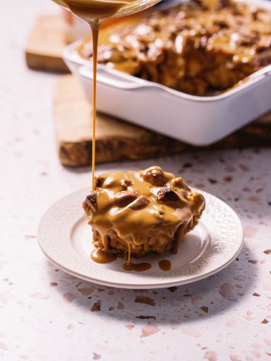 The Pumpkin spice baked oats cake with peanut butter, vertical