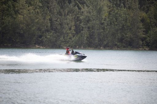 Jet Skiing in the lake at Markham park in Sunrise Florida