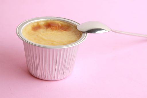A closeup shot of the delicious  Creme caramel