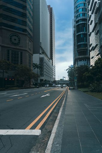 A vertical of Anson Road in Central Business District, Singapore