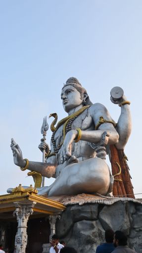 The Beautiful Statue of Lord Shiva, About 123feet Tall, Near the Seaside of Kannada, Uttara Kannada.
