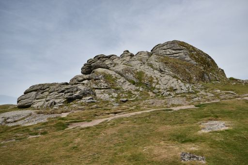 The Haytor Rock set in the Dartmoor National Park in the UK