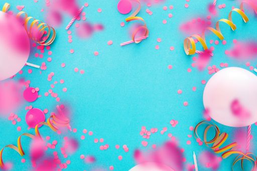 A party or birthday banner with space for text