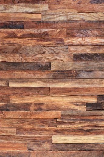 A vertical of a brown wooden mosaic wall