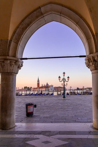 A vertical shot of the Doge's Palace in Venice, Italy