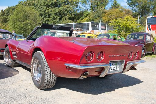 Chevrolet Corvette C3, Stingray 427 cabriolet, produced from 1967 - 1982, rear angled view