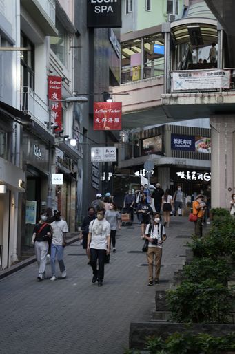 The people in the streets of Hong Kong