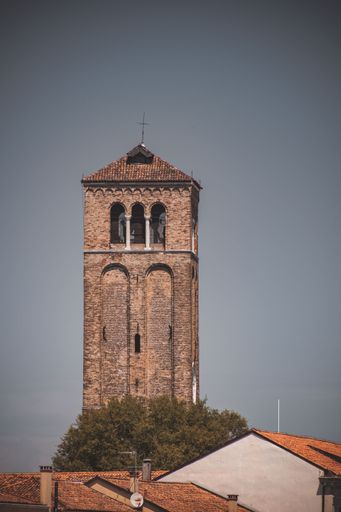A vertical shot of Church of Santa Maria Assunta in Torcello, Venice
