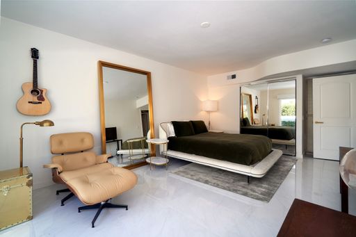 The 3D-rendered view of a beautiful bedroom - modern house interior design