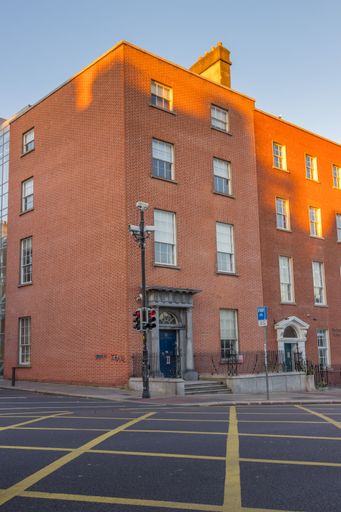 The apartments on Parnell street on a sunny day in Dublin, Ireland