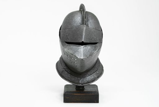 Antique iron miniature helmet. Ideal for room decoration. Object.
