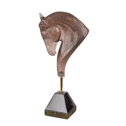 A glass horse figure for luxury living room isolated on white background