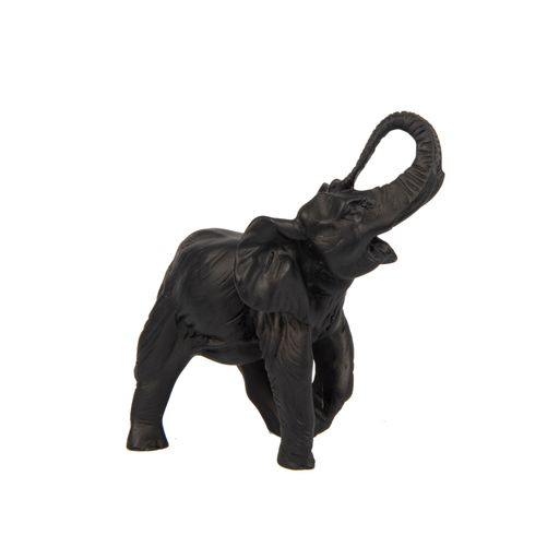 A stone elephant sculpture isolated on white background