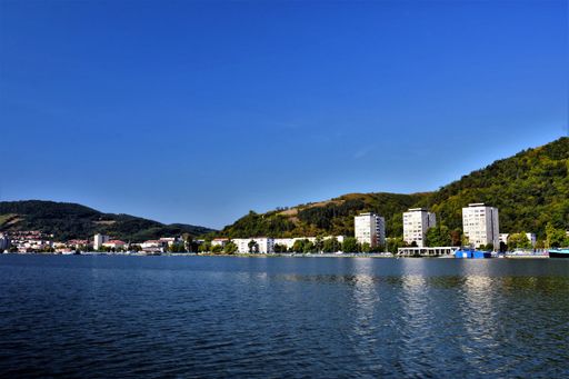 A beautiful shot of Danube river in the area of Orsova city in Romania