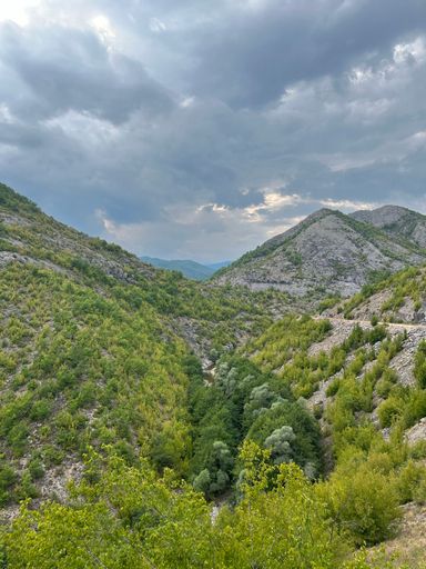 A scenic shot of the hills of Kottani village in Xanthi region of Greece